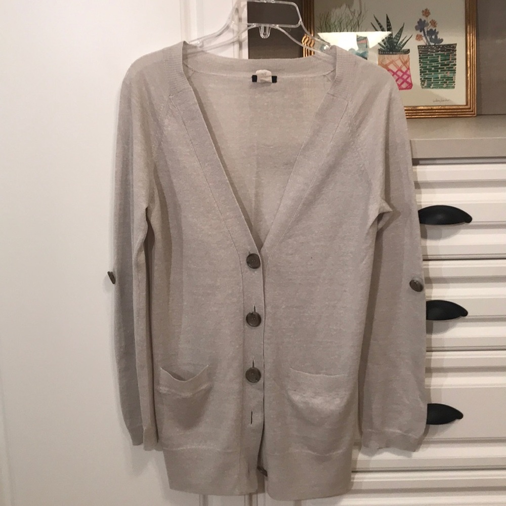 Lightweight Grey Long Cardigan